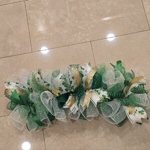 Hand Crafted Green and Gold Wall Decor